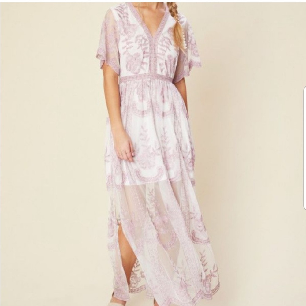 Alter’d State Embroidered Lace Maxi Dress